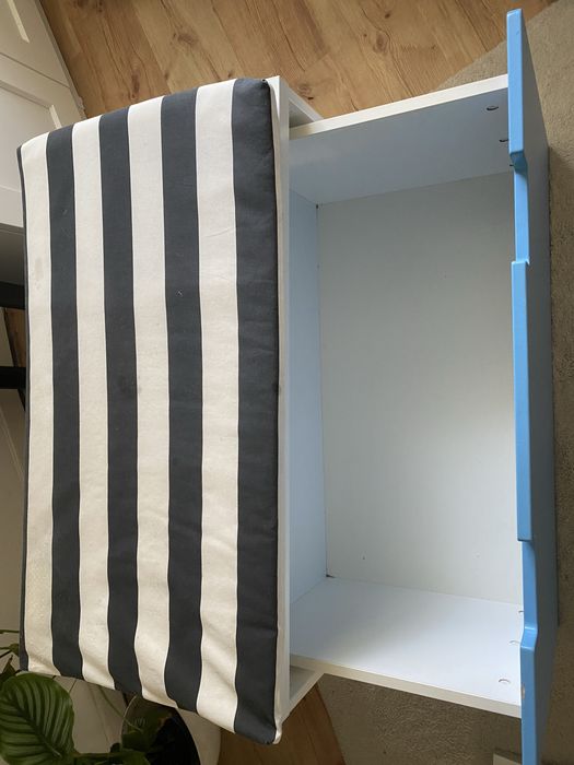 Pudło skrzynia na zabawki do przechowywania siedzisko z poduchą ikea