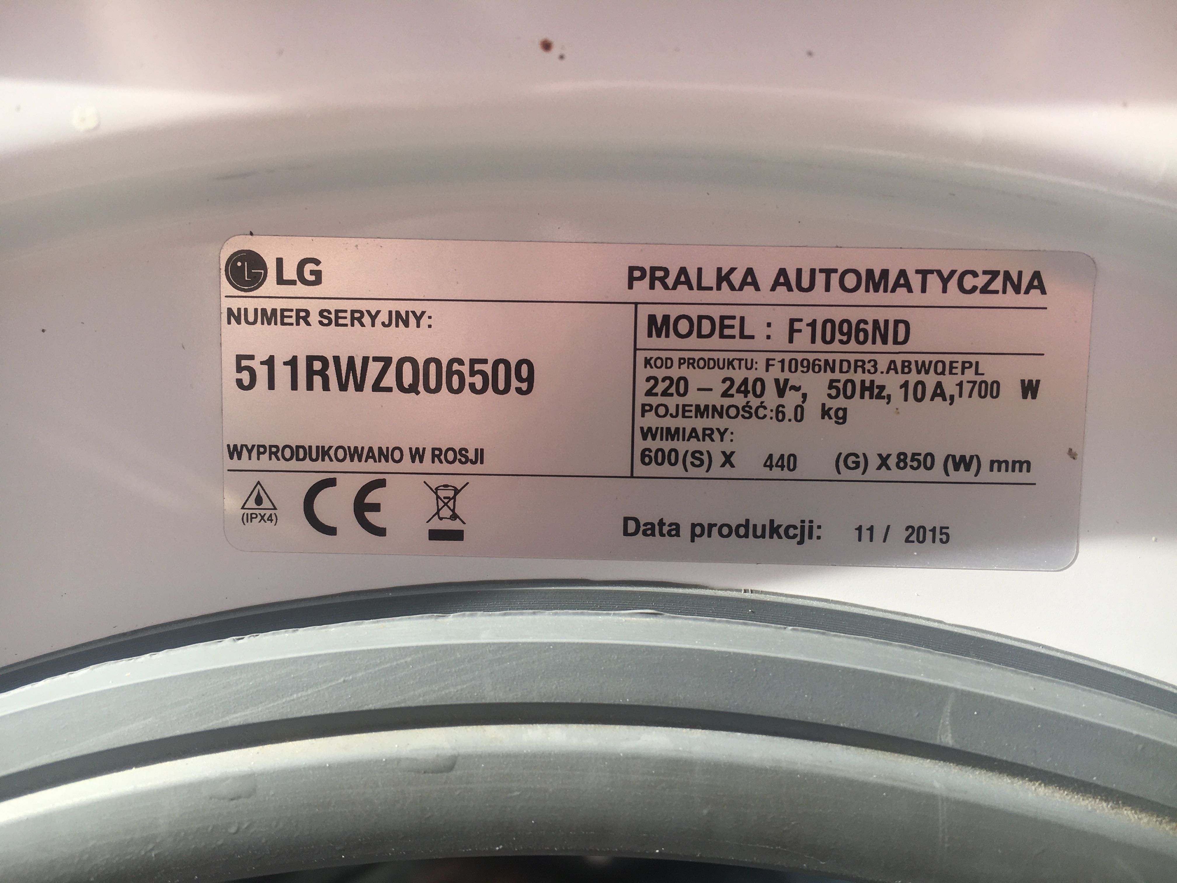 Sprzedam pralkę LG Direct Drive 6kg! gwarancja + transport gratis!