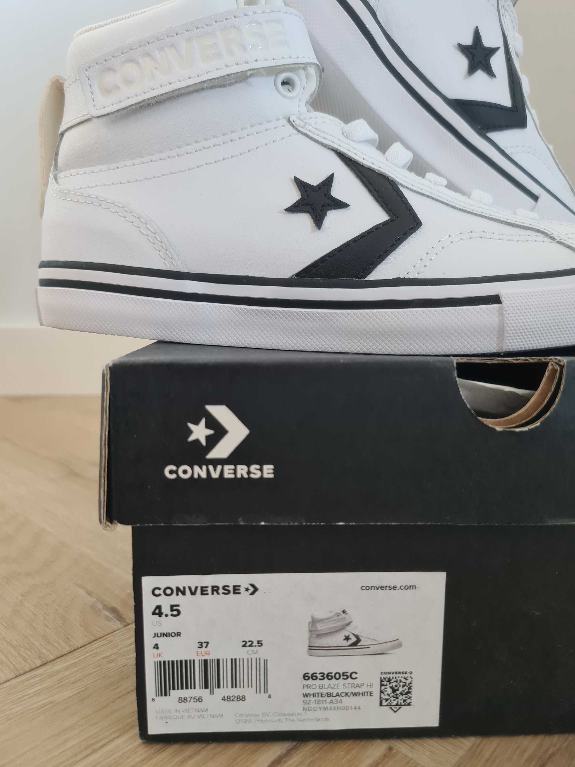 CONVERSE białe trampki dziecięce