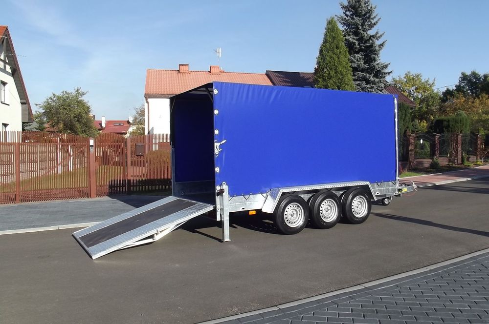 SAN-CAR  gratisy SAN-CAR Przyczepa Pod Koparkę 4,0m X 1,85m , 3500 DMC , 3 Osie