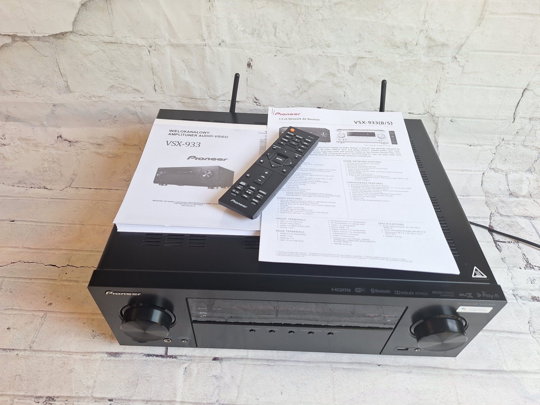 7.2 Pioneer vsx-933  Wi-Fi BT 4k60p  Dolby Atmos Vision Chromecast Hdr
