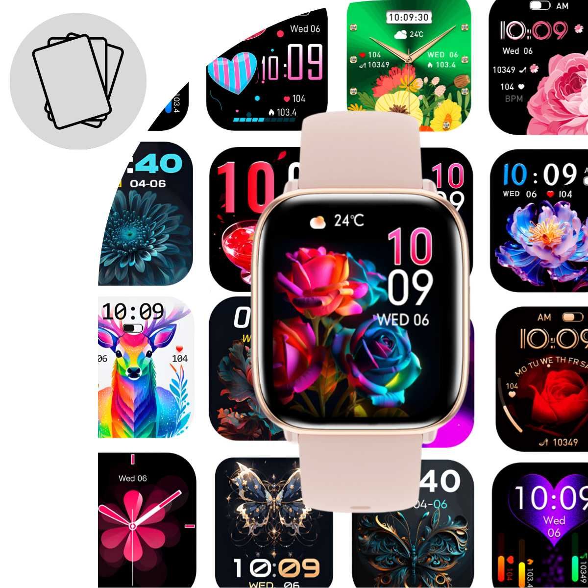 Smartwatch Zegarek Damski Polskie Menu Rozmowy Powiadomienia Amoled PL