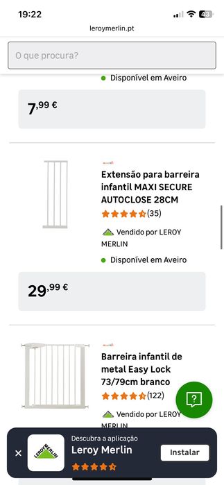 Barreira proteção de escadas