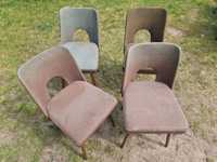 4 stare krzesła, muszelki - do renowacji, PRL