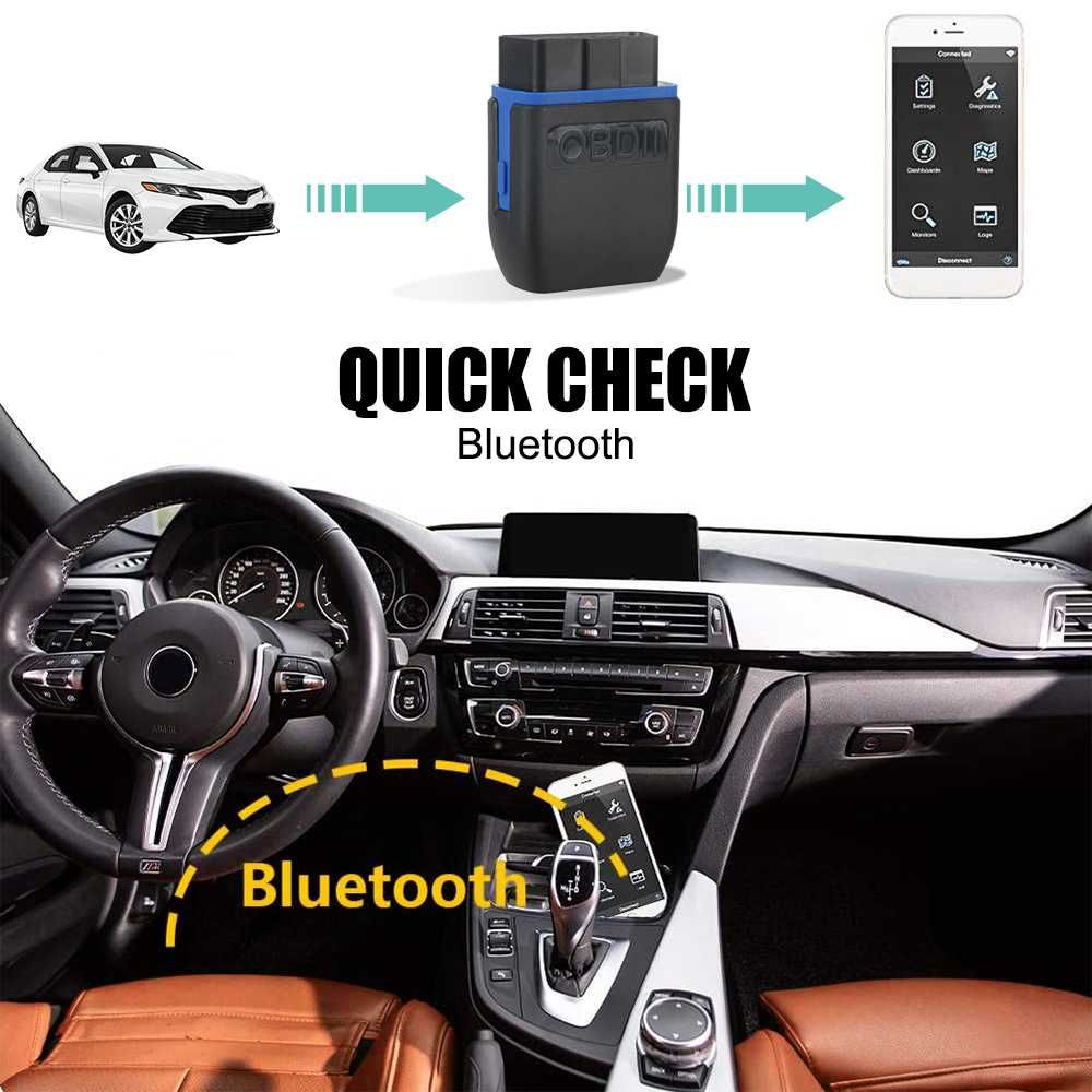 Czytnik kodów Bluetooth 4.0 OBD2 ELM327 V1.5 dla iOS/Android/Windows