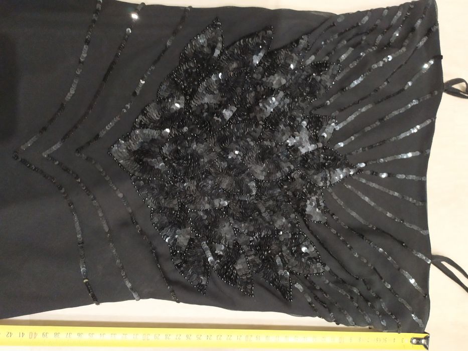 Sukienka cekiny czerń XS xxs