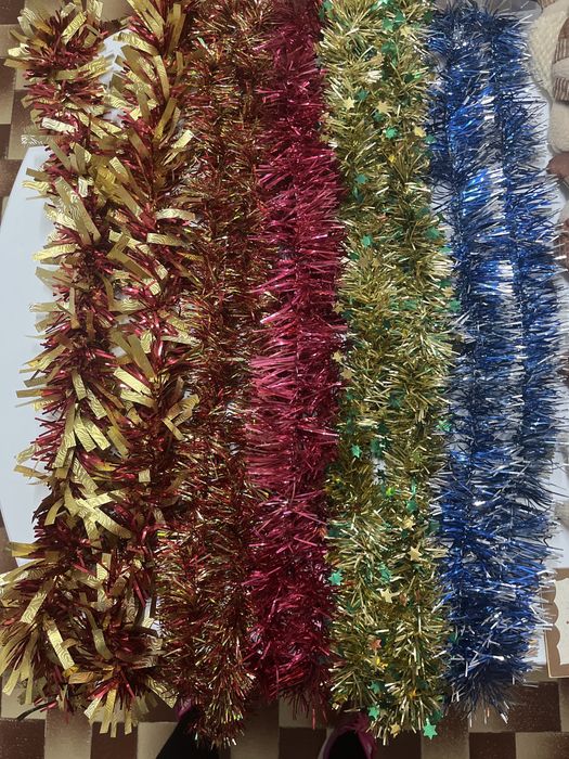 5 guirlandas/grinaldas várias cores conforme fotografia