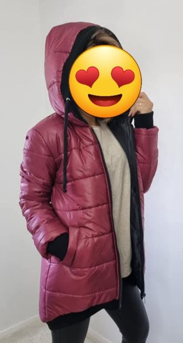 Kurta polskiej produkcji Stayhere przejściowa zimowa S bordowa /38 bur