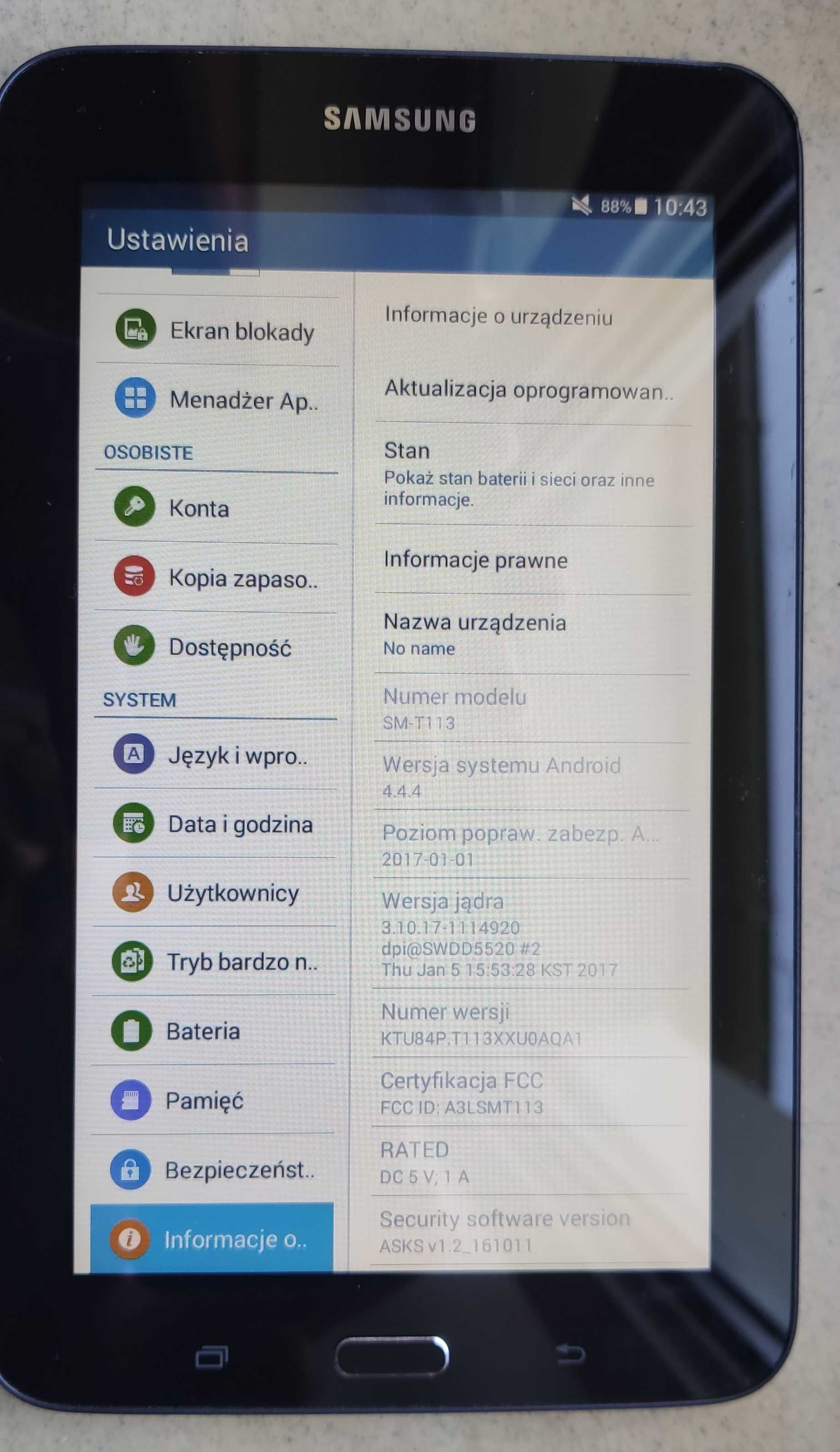 Samsung Tab SM-T113