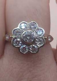 Золотое кольцо с бриллиантами 1,1 карат