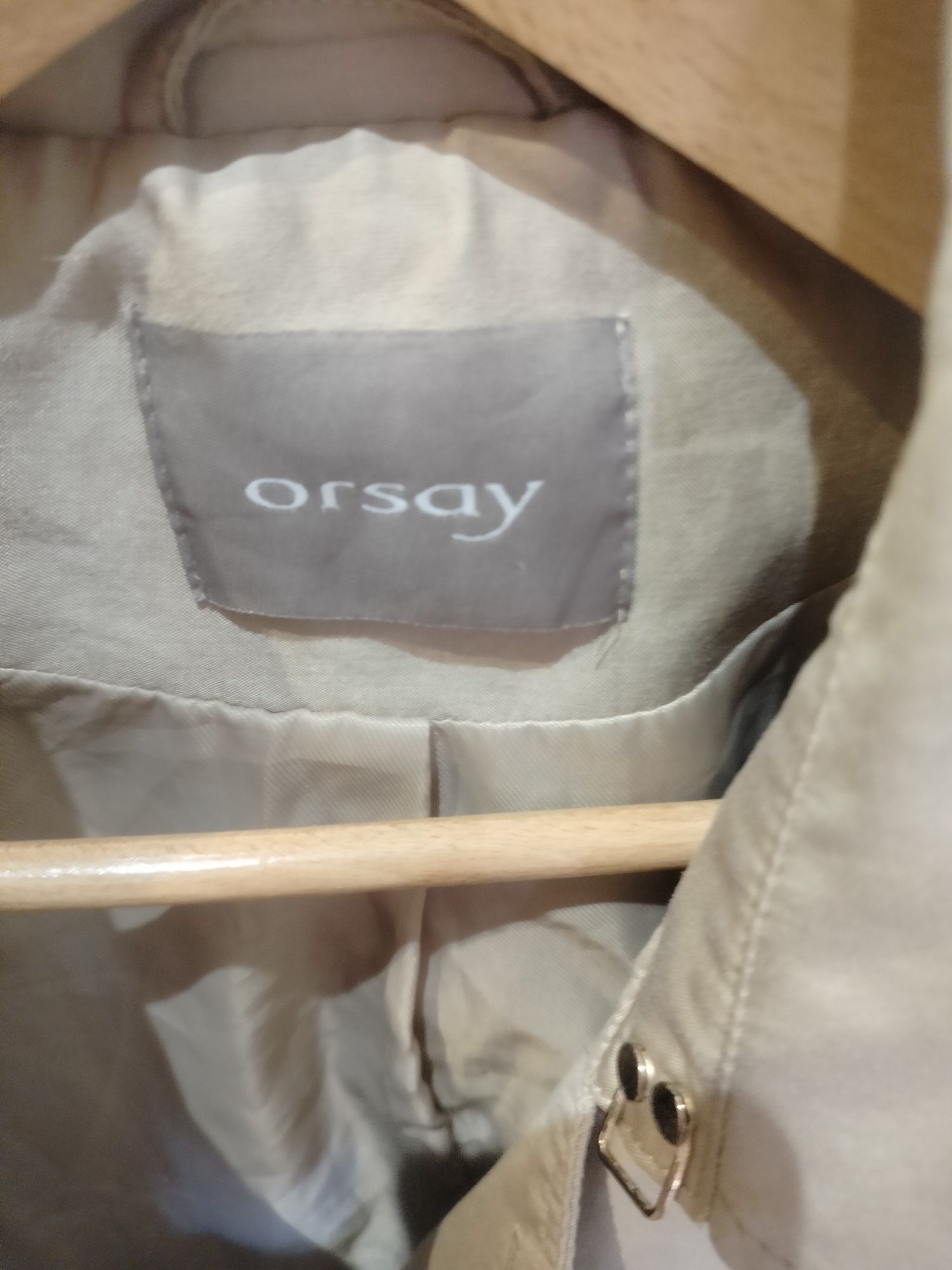 Płaszcz wiosenny Orsay XS beżowy dwurzędowy