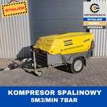 Wynajem Kompresor Atlas Copco XAS97 5m3/min do piaskowania od ręki
