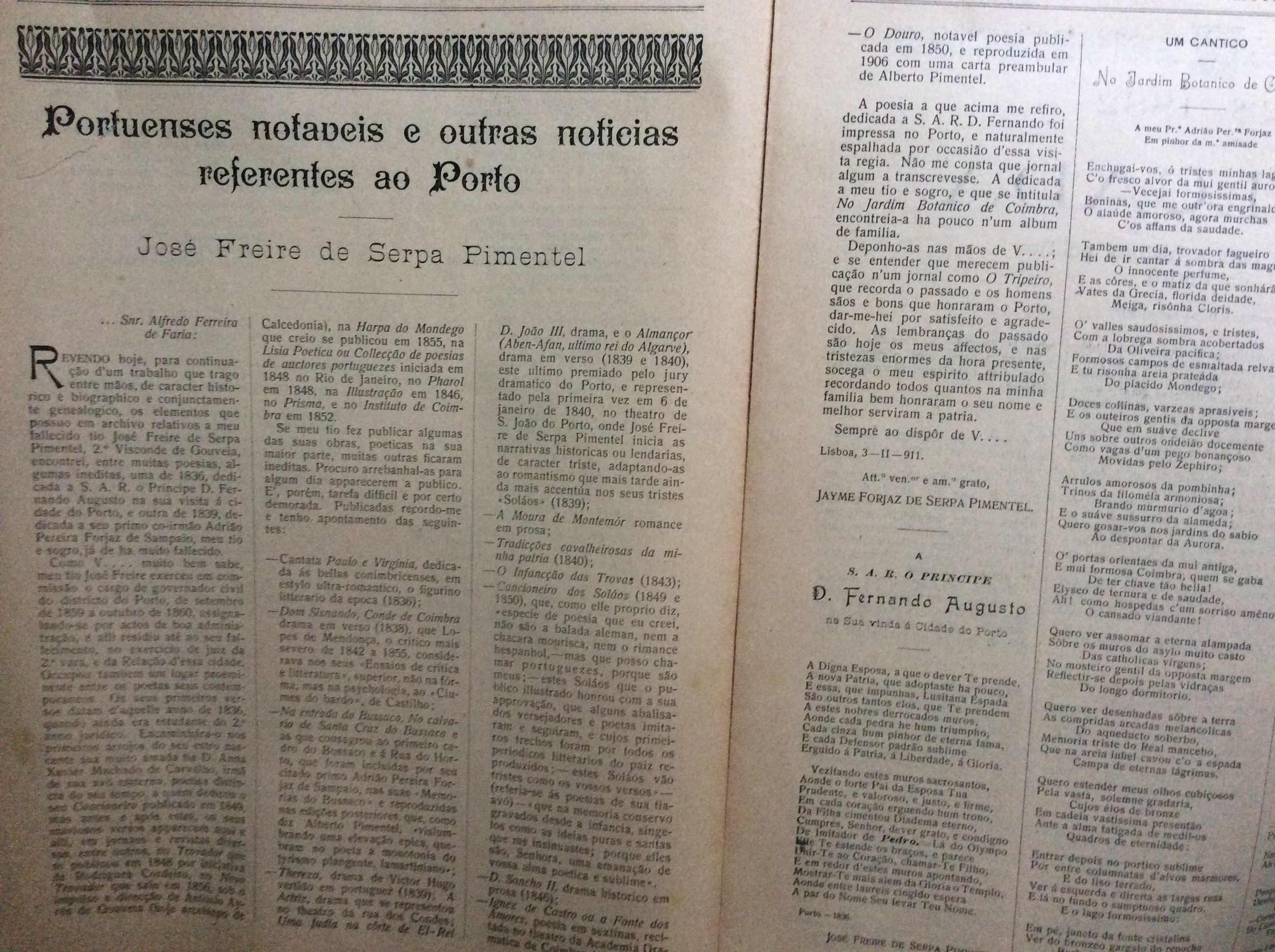 Um pouco da história do Porto e arredores, 1911. Excel. preço.
