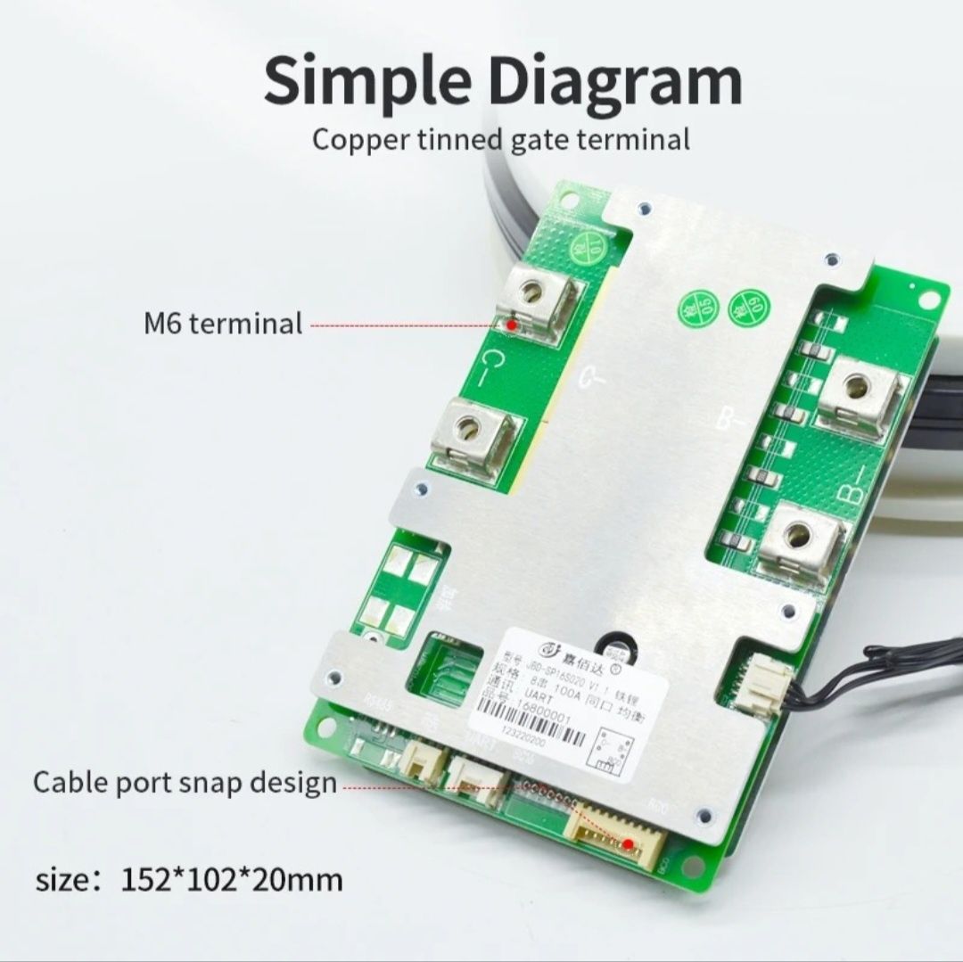 JBD Smart BMS lifepo4 8s-16s 60А-100A