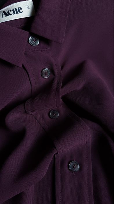 Śliwkowa bluzka ACNE premium koszula mgiełka