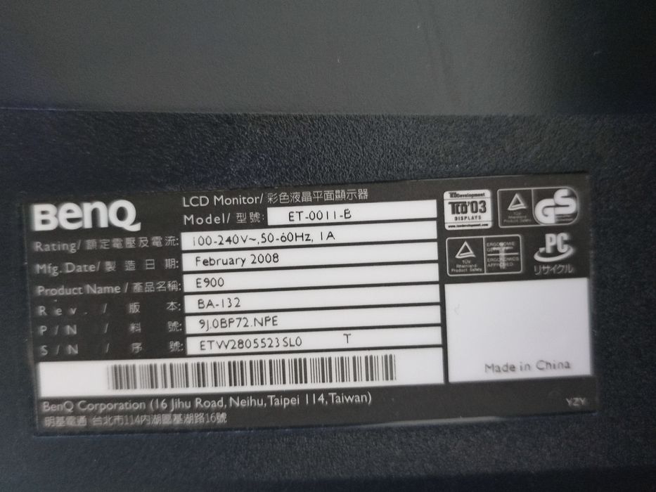 monitor benq e900