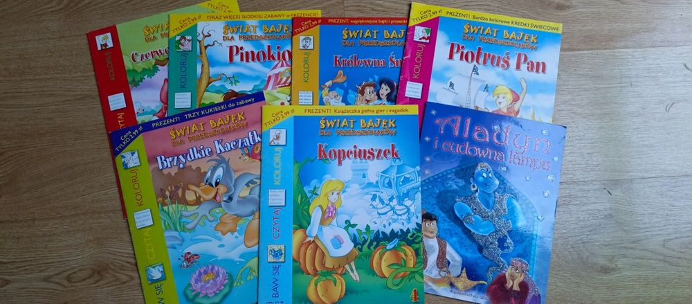 Świat bajek dla przedszkolaków 6 sztuk plus Aladyn i cudowna lampa
