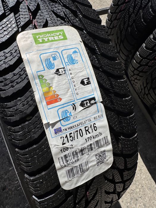 215/70R16 Nokian Hakkapeliitta R3 SUV 4шт Нові