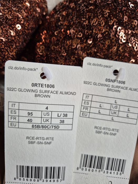 Strój kąpielowy Calzedonia L, 85B/80C/75D Glowing surface Almond brown