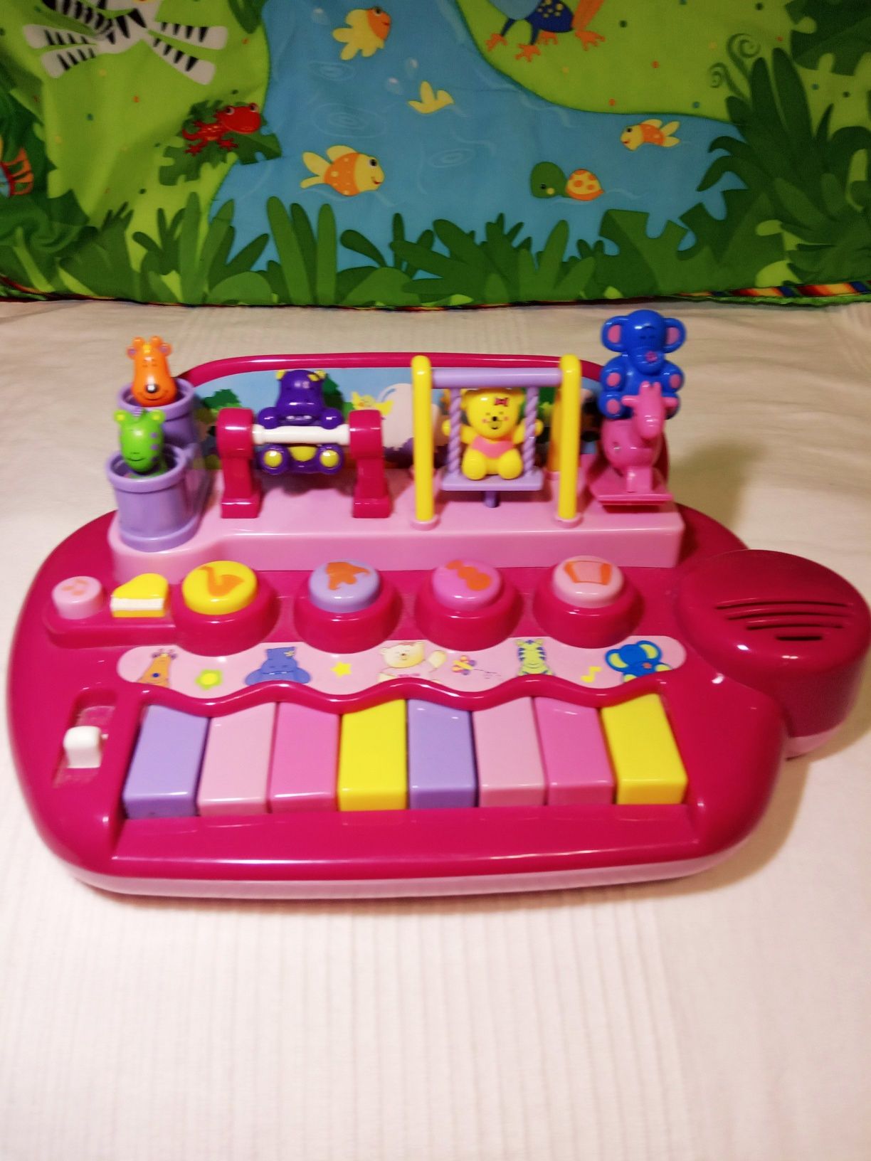 Музикальне піаніно звірята на гойдалках розвиваюча інтерактивна іграшк
