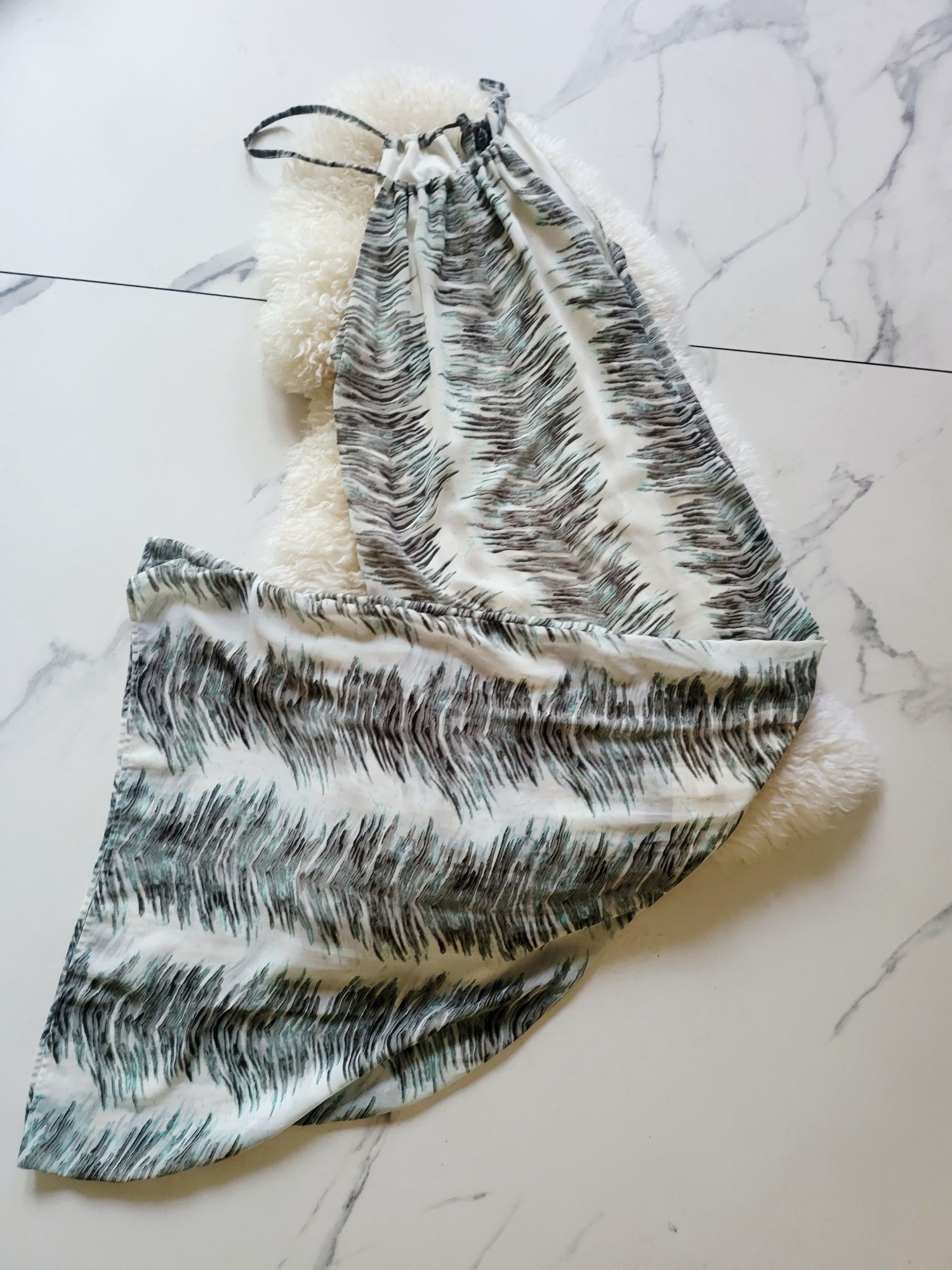 Vila Clothes XS Maxi Dluga Sukienka Mgielka Zwiewna Viral