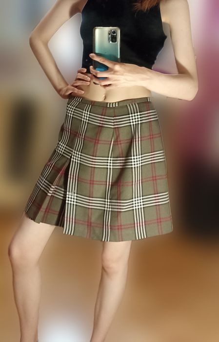 spódniczka mini w kratkę szara S M Next vintage retro 90s y2k grunge