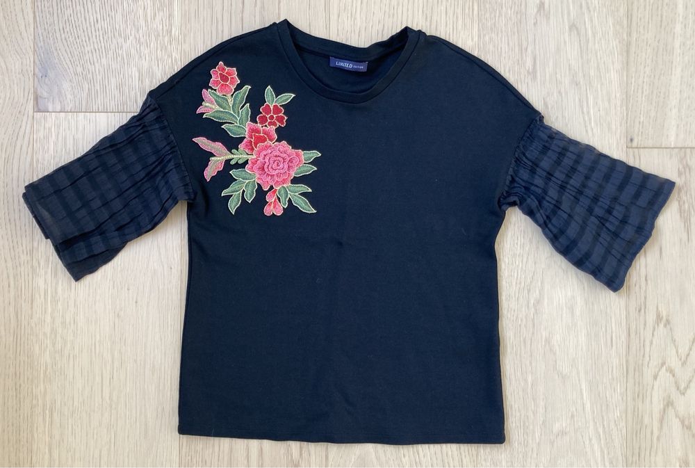 Bluzka boho retro czarna M&S Limited Edition r. 34