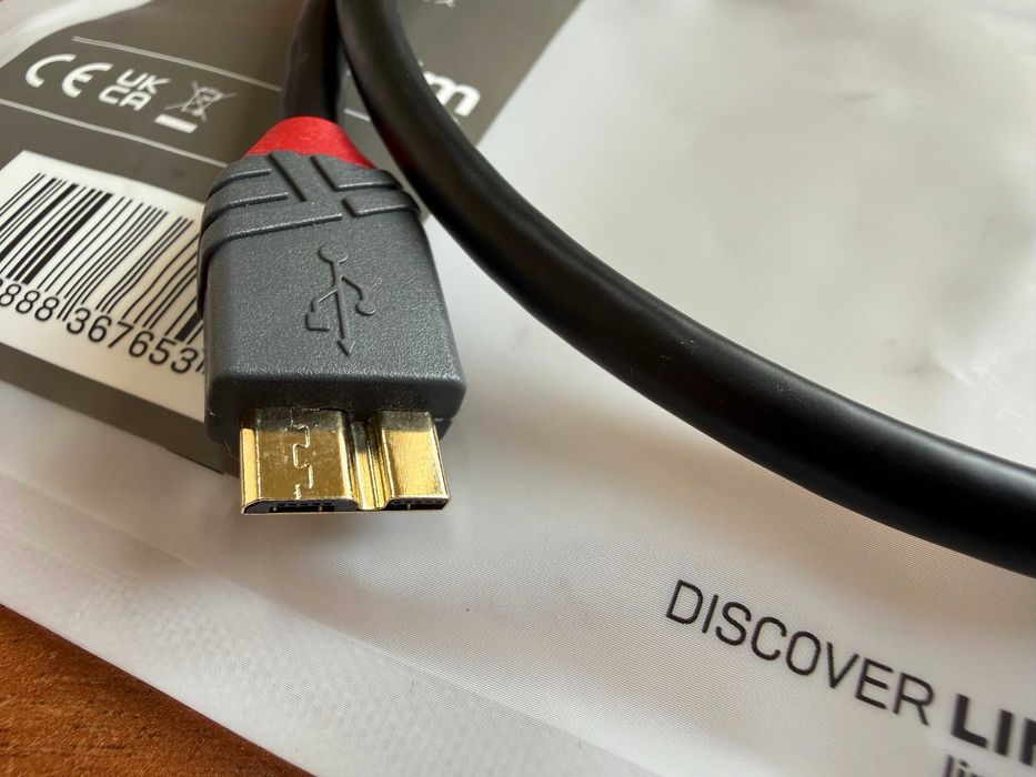 LINDY 36765 Cabo USB preto 50 cm