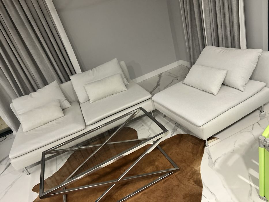 Ikea soderhamn sofa kanapa sekcja dwuosobowa i jednoosobowa bialy