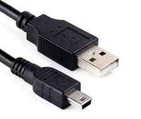 2 x Kabel do ładowania USB do MINI USB czarny 1-1,5m