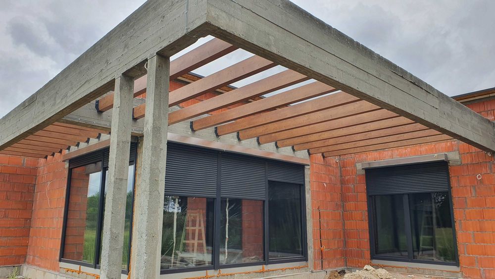 Belka tarasowa pergola 250x100 Profil aluminiowy HomeKoncept taras hit