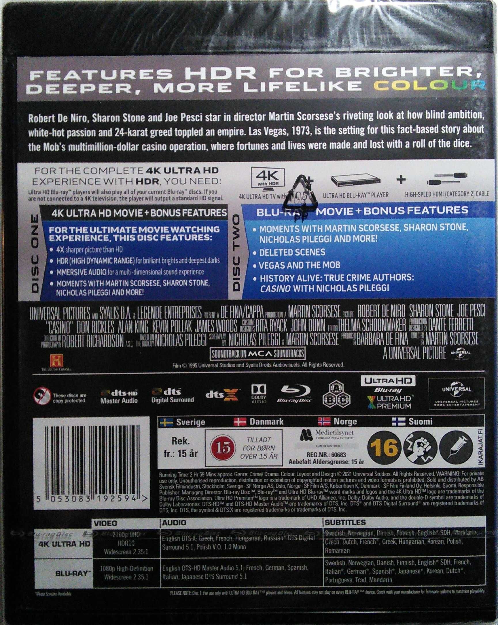Продам 4K Ultra HD Blu-ray Казино / Casino (1995) с русским языком