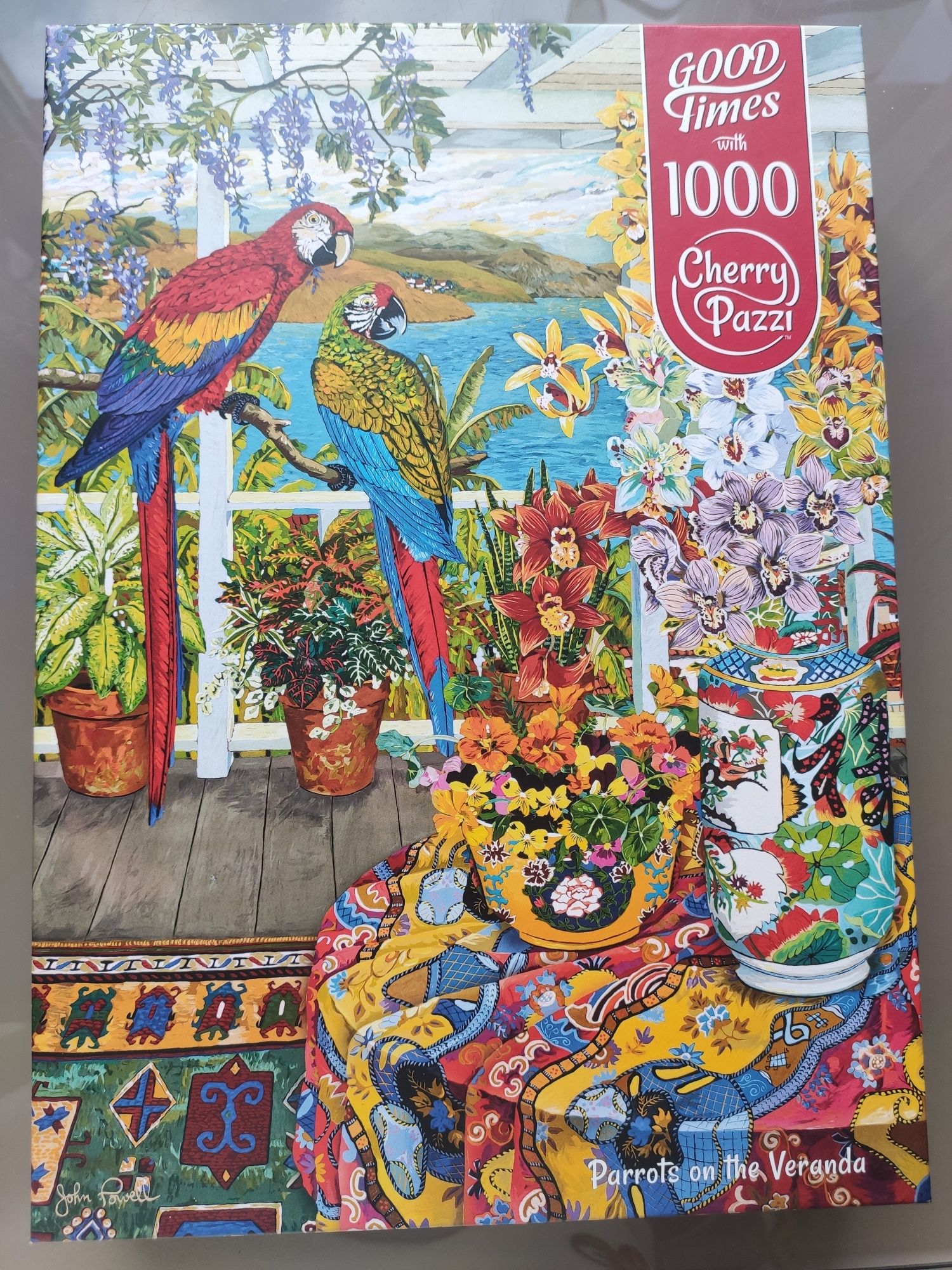 Puzzle Cherry Pazzi 1000 Parrots on the veranda