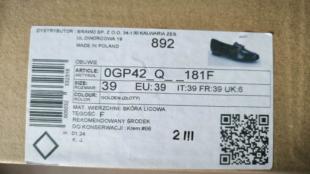 Buty RYŁKO rozmiar 39