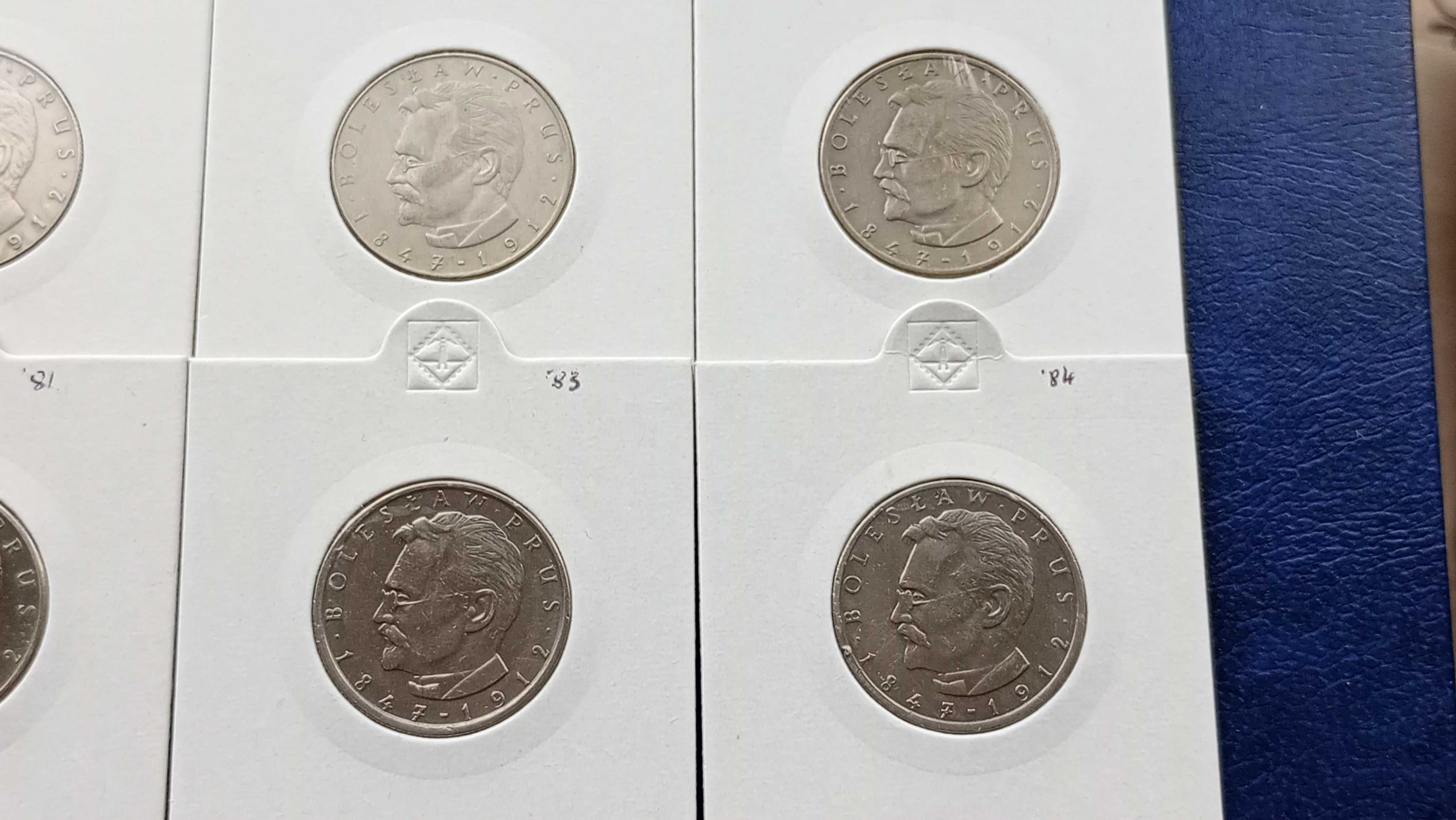 Stare monety 10 złotych Bolesław Prus wszystkie roczniki 8 monet
