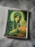 Rama ramka metalowa vintage ornamenty matka boska maryja obrazek