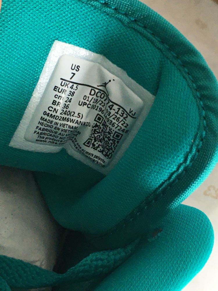 Nike Air Jordan 1 Low New Emerald Mint Miętowe Turkusowe