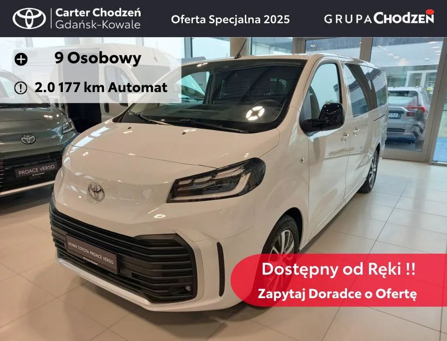 Toyota Proace Verso | Long | Business + Pakiet Comfort | 2.0 diesel 177KM 8A/T AUTOMAT |
