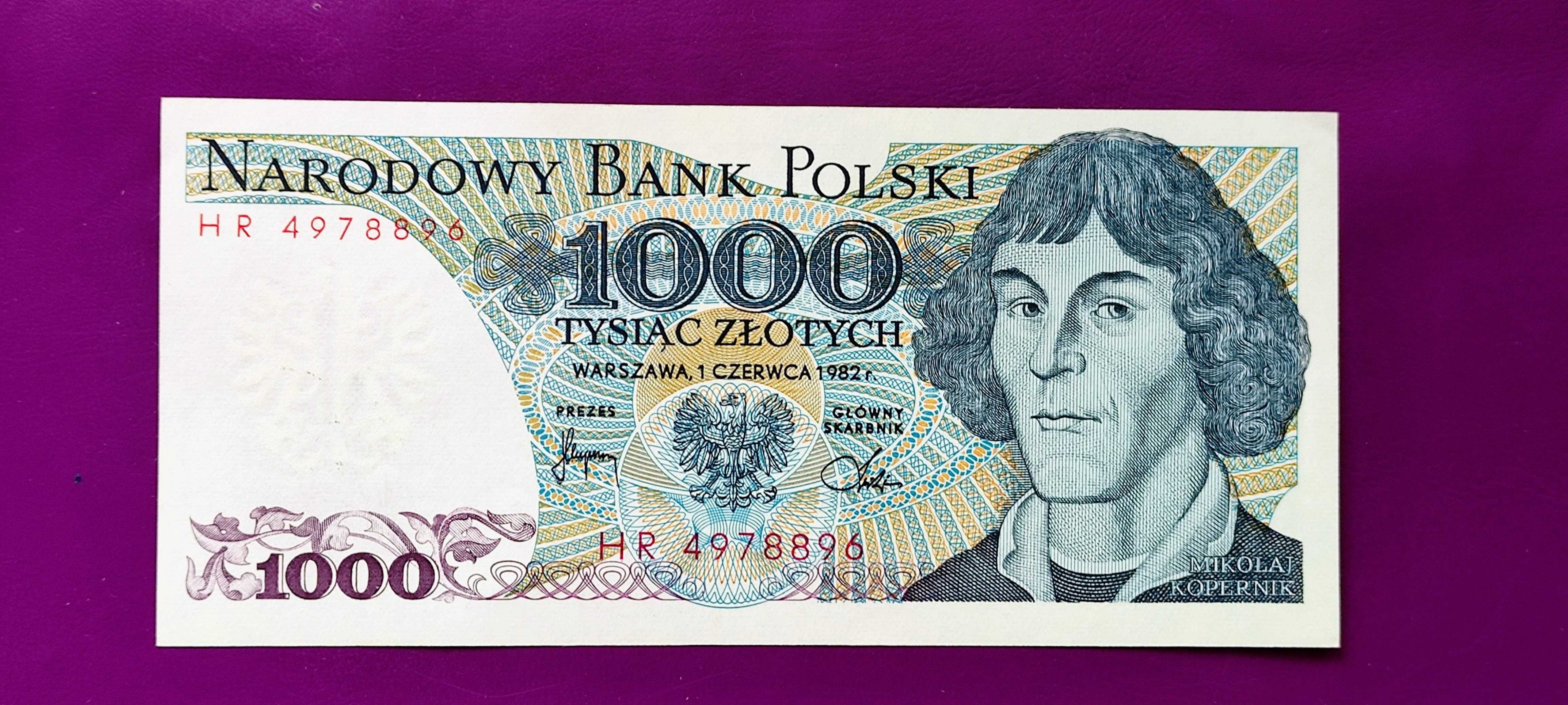 Banknot z PRL-u 1000 zł 1982 - stan UNC ! (nr.1)