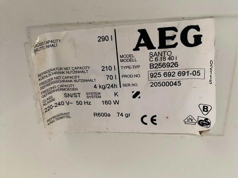 Acessórios combinado encastrado AEG