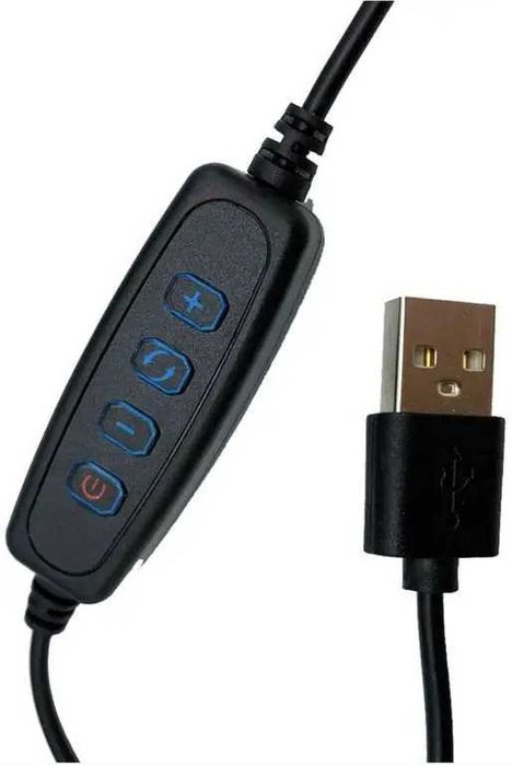 Гнучкий штатив для телефону - кільцева селфі LED лампа на прищіпці