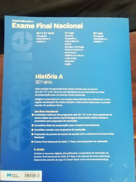 História Exame Nacional 12 Ano, como novo