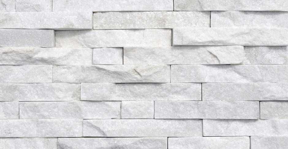 Panel ścienny płytka, kamień marmur Stackstone White 10x36x0,8-1,3 cm