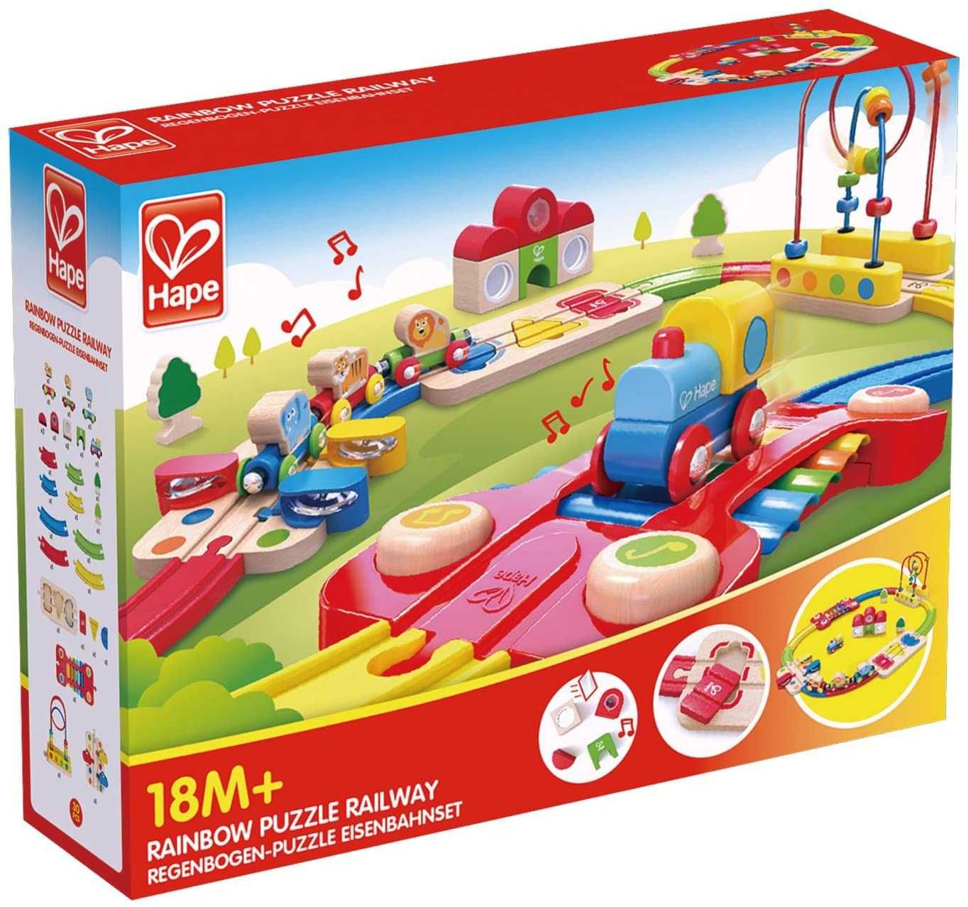 Hape E3826 Rainbow drewniana kolejka