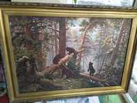 Картина Три медведя "Утро в сосновом лесу"