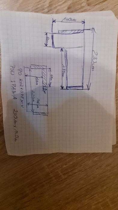 Narożnik z funkcją spania