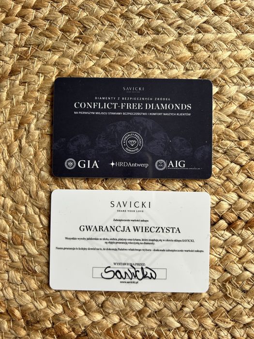 Pierścionek zaręczynowy SAVICKI złoto diament