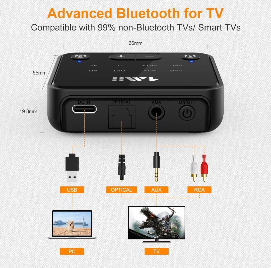 1Mii Nadajnik Bluetooth 5.3 do telewizora