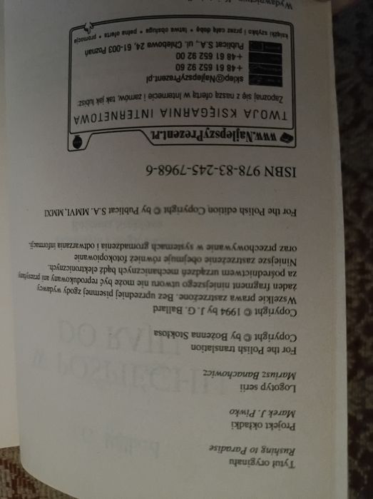 Witaj, Ameryko oraz W pośpiechu do raju J.G. Ballard