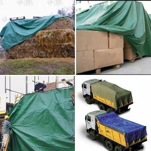 Plandeka płachta ochronna PE 6x10m 60g  mocna gruba
